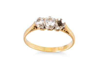 Lot 206 - A DIAMOND DRESS RING, mounted in gold, one...