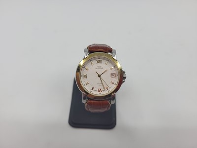 Lot 440 - A GLYCINE SAPPHIRE QUARTZ WRISTWATCH, Roman...