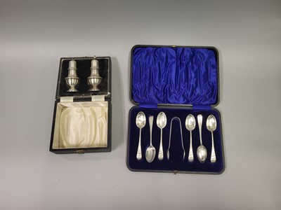 Lot 519 - A COLLECTION OF SILVER CASED AND OTHER ITEMS,...