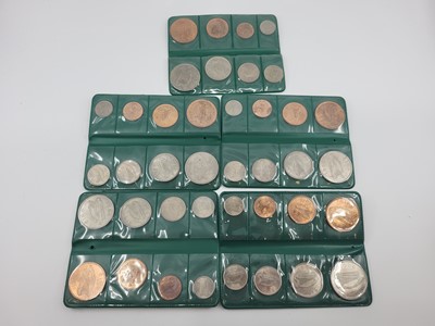 Lot 495 - FIVE 1966 8 COIN IRISH YEAR SETS, in original...