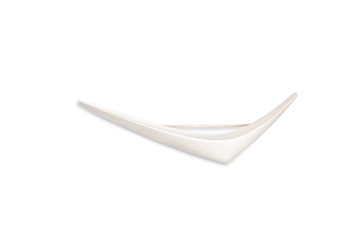 Lot 3 - A VINTAGE DANISH SILVER BROOCH, of shaped...