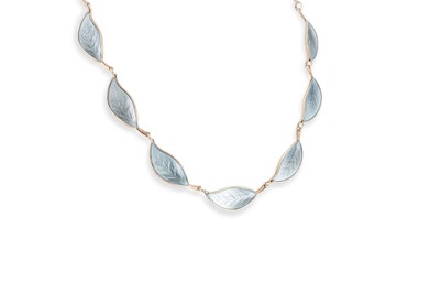 Lot 5 - A VINTAGE NORWEGIAN SILVER AND ENAMEL NECKLACE,...