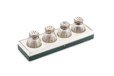 Lot 259 - A SET OF FOUR C 1960S FRENCH SILVER...