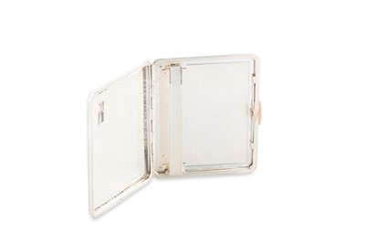 Lot 260 - A 1940s SILVER AND ROSE GOLD CIGARETTE CASE,...