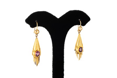 Lot 43 - A PAIR OF VICTORIAN ETRUSCAN REVIVAL TASSEL...