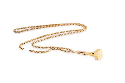 Lot 190 - A ROLLED GOLD NECKCHAIN, suspending an...