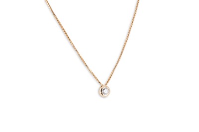 Lot 68 - A DIAMOND PENDANT, the round brilliant cut...