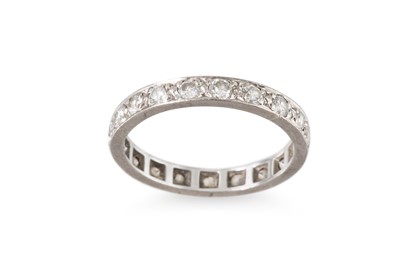 Lot 70 - A DIAMOND SET FULL BANDED ETERNITY RING,...