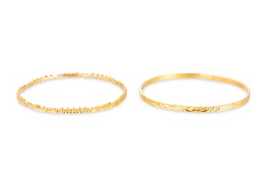 Lot 72 - TWO MIDDLE EASTERN HIGH CARAT YELLOW GOLD...