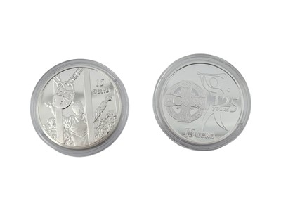 Lot 451 - FOUR X €10 / €15 SILVER IRISH PROOF COINS,...