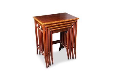 Lot 542 - A SET OF FOUR EDWARDIAN NESTING TABLES, of...