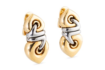 Lot 204 - A PAIR OF BVLGARI 'DOPIO CUORE' EARRINGS, in...
