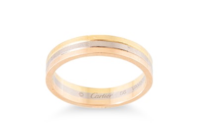 Lot 169 - A CARTIER THREE COLOUR GOLD RING, in 18ct gold,...