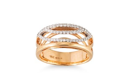 Lot 110 - A DIAMOND SET RING, of openwork form, mounted...