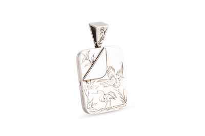 Lot 65 - A LATE 19TH CENTURY RECTANGULAR SILVER LOCKET,...