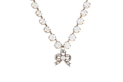 Lot 67 - A VINTAGE RIVIÉRE NECKLACE, set with old cut...