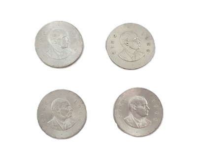 Lot 489 - FOUR X 1966 PEARSE IRISH SILVER COINS, 83.33%...