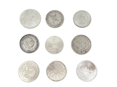 Lot 493 - A COLLECTION OF NINTEEN SILVER COINS, mainly...