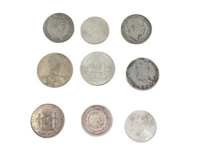 Lot 494 - A COLLECTION OF FIFTEEN SILVER COINS, mainly...
