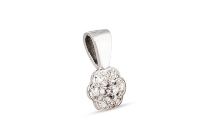 Lot 163 - A VINTAGE DIAMOND SET PENDANT, mounted in...