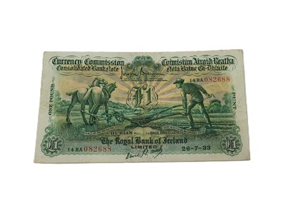 Lot 497 - A £1 ROYAL BANK OF IRELAND PLOUGHMAN IRISH...