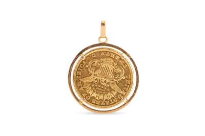 Lot 459 - AN 1871 $20 AMERICAN DOUBLE EAGLE GOLD COIN,...
