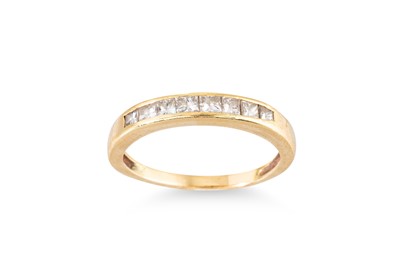 Lot 78 - A DIAMOND HALF HOOP RING, set with eight...