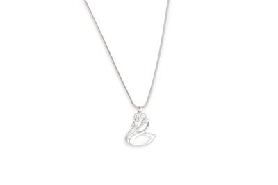 Lot 154 - AN 18CT WHITE GOLD PENDANT BY DECLAN KILLEN,...