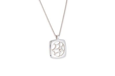 Lot 155 - A DIAMOND SET ABSTRACT PENDANT BY DECLAN...