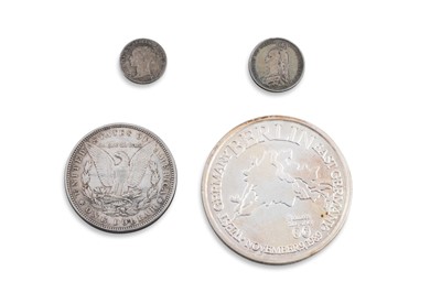 Lot 464 - A COLLECTION OF FOUR SILVER COINS, to include...