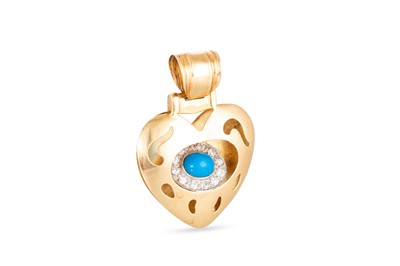 Lot 339 - AN 18CT YELLOW GOLD HEART PENDANT, of large...