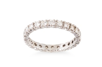 Lot 213 - A FULL BANDED DIAMOND ETERNITY RING, the...