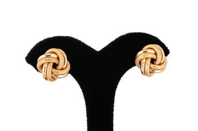 Lot 49 - A PAIR OF 9CT GOLD KNOT EARRINGS, gross weight...