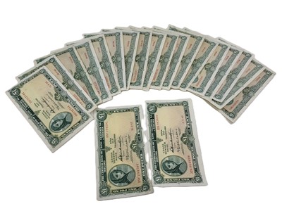 Lot 511 - A COLLECTION OF 20 X 1946-1964 LAVERY £1 IRISH...