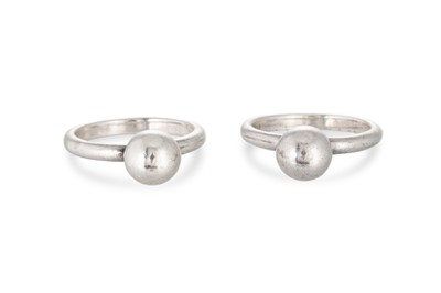 Lot 347 - TWO SILVER TIFFANY& CO. RINGS, stamped Tiffany...