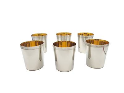 Lot 376 - A SET OF SIX MID CENTURY DRINK CUPS, in...