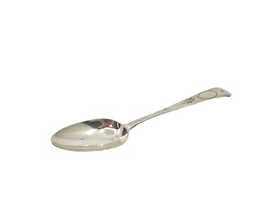 Lot 450 - A GEORGE III IRISH SILVER .925 TABLE SPOON,...