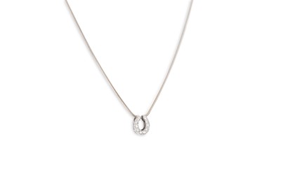 Lot 87 - A DIAMOND HORSESHOE PENDANT, mounted in 18ct...