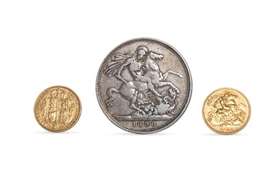 Lot 352 - A VICTORIAN 22CT GOLD HALF SOVEREIGN ENGLISH...