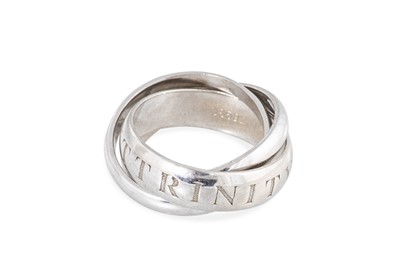 Lot 260 - A CARTIER  'OR AMOUR ET TRINITY' TRIPLE BAND...