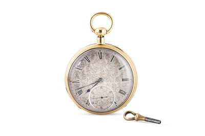 Lot 399 - AN ANTIQUE 18CT GOLD OPEN FACED POCKET WATCH,...