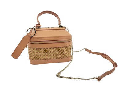 Lot 560 - A LADY'S BULGARI 'RESORT BAG', nude leather...