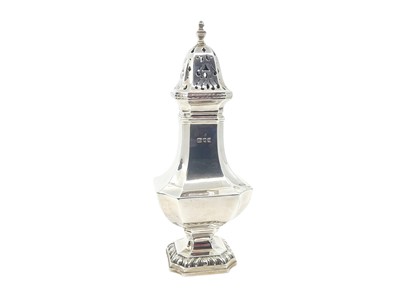 Lot 466 - A LARGE PRE-WAR LONDON SUGAR SHAKER, of flat...
