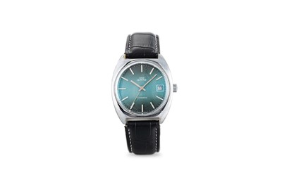 Lot 412 - A GLYCINE AUTOMATIC GENT'S WRIST WATCH, blue...