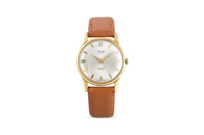 Lot 413 - A RELIDE AUTOMATIC GENT'S WRIST WATCH, cognac...