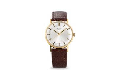 Lot 415 - A ROTARY HAND-WIND GENT'S WRIST WATCH, baton...