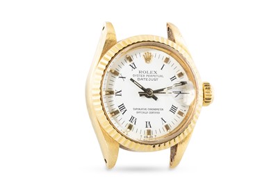Lot 461 - A LADY'S ROLEX DATEJUST WATCH HEAD, no strap,...