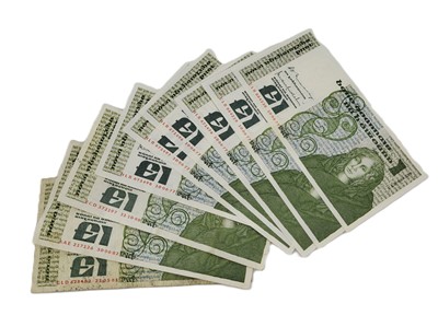 Lot 377 - CONSECUTIVE LADY LAVERY IRISH BANKNOTES: 4 x...