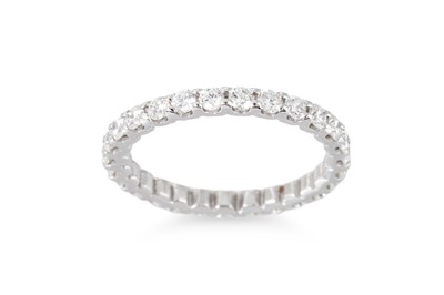 Lot 74 - A DIAMOND FULL BANDED ETERNITY RING, the...