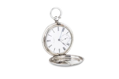 Lot 406 - AN ANTIQUE CONTINENTAL SILVER CASED OPEN FACE...